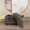 thumbnail image 4 of Vintage Pavilion Incense Burner Chinese Style Square Censer Indoor Aromatherapy Home Decor Rustic Finish, 4 of 9