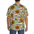 thumbnail image 3 of Sikiie Cute Sunflowers Men's Wrinkle Free Untucked Cuban Shirt Business Casual Button Down Shirts Short Sleeve ShirtLarge, 3 of 5