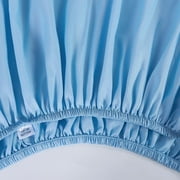 Mainstays Basic Value Microfiber Bed Sheet Set, Queen, Light Blue, 4 Piece