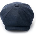 thumbnail image 6 of CoCopeaunts Wool Tweed Newsboy Cap Unisex Vintage Classic Casual Berets Hat Men Women Spring Winter Wild Warm Octagonal Cap, 6 of 7