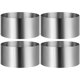 thumbnail image 1 of WORGEOUS Moldes de pastel de 4 piezas Moldes de mousse mousse moho redondo de acero inoxidable para hornear doméstico, 1 of 8