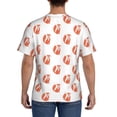 thumbnail image 3 of Bixox Men's Orange Fox Printed Short Sleeve Skinny Athletic T-Shirt, 3 of 6