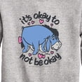 thumbnail image 3 of Winnie the Pooh - Eeyore it's Ok to Not Be Ok Boys' Graphic Long Sleeve Fleece Sweatshirt, 3 of 5