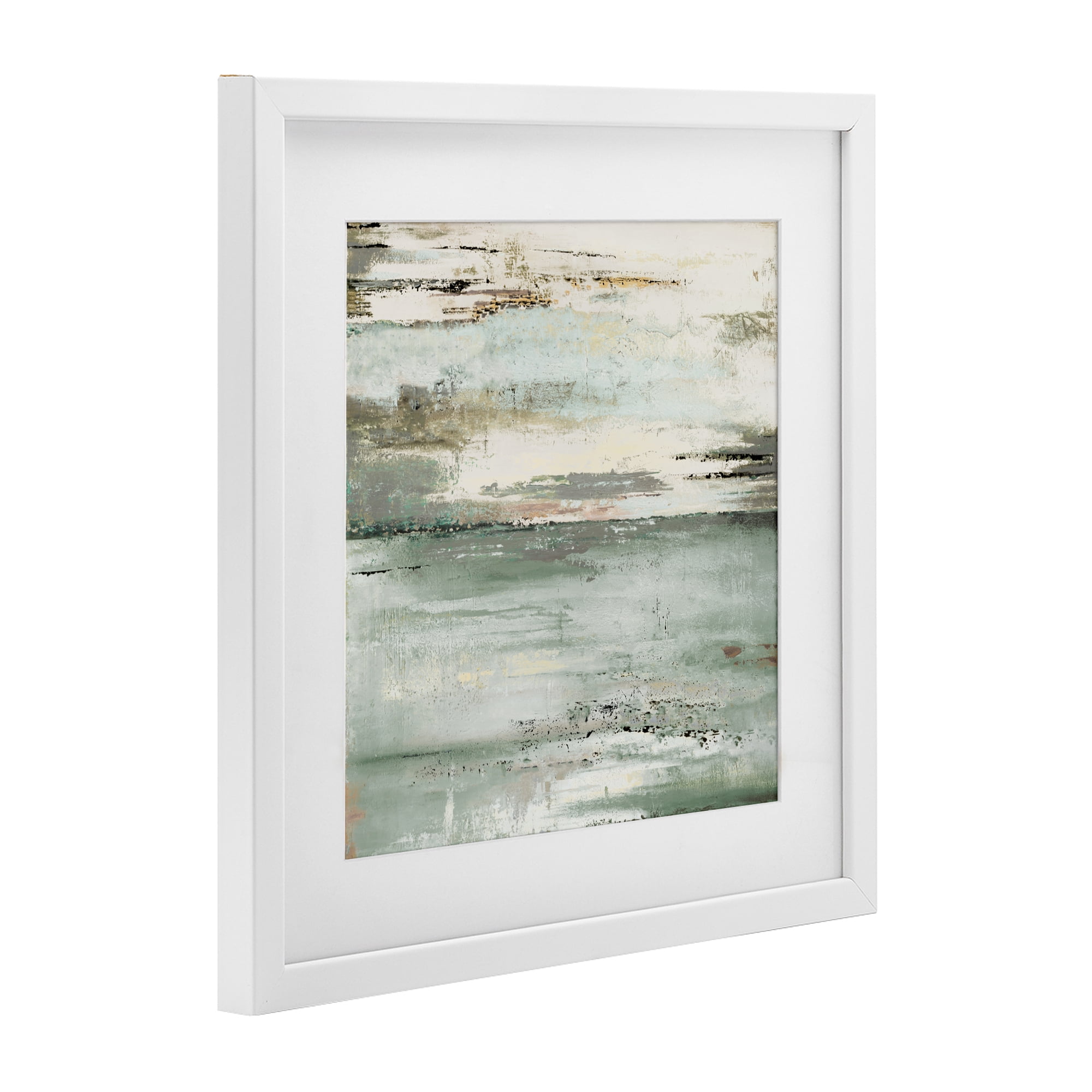 Stupell Industries The Seafoam Ones Abstract White Framed Print Under Glass, design by Patricia Pinto
