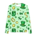thumbnail image 4 of Twczz Girls St Patricks Day Shirts- Casual Long Sleeve Cute Soft Kids Luck Tops Mint Green Size 4-14, 4 of 5