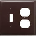 thumbnail image 1 of SP18U 1 Toggle Opening & 1 Duplex Outlet Opening Urea Wall Plate, Brown, 1 of 1