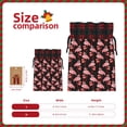 thumbnail image 3 of Rocae New Year Flamingo Print Christmas Drawstring Linen Gift Bag with Drawstrings Treat Bag Goody Present Bags for Christmas Party Favor, 3 of 8