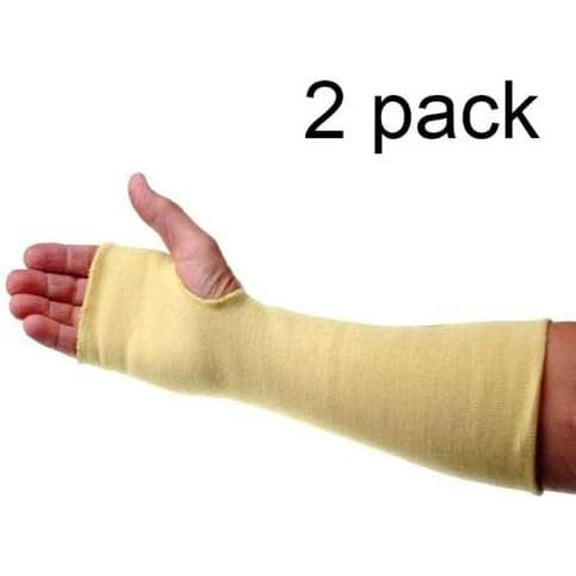 KS18T Cut-Resistant Kevlar Protective Sleeves with Thumb Hole, 18 in, 2 Pack