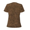 thumbnail image 4 of Naloa Leopard Print T-Shirts Short Sleeve V Neck Tees for Women Fashion Tops Trendy Lightweight Soft Casual Summer Outfits Clothes, 4 of 5