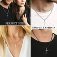 thumbnail image 4 of Cross Necklace for Men - 2Pcs, 3Pcs Silver Black Gold Stainless Steel Cross Pendant Necklace for Men Women Teen Jewelry Gifts, 4 of 8