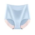 thumbnail image 4 of Bigersell Underwearss for Women Clearance Womens Underwear Seamless Bikini Panty Style P-19 Spandex Shaping Panties Ladies Seamless Thong Briefs High Waist Women's Bikini Panties Light Blue XL, 4 of 4