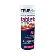 TRUEplus Glucose Tablets Raspberry 10ct [ 3 Pack ]