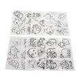 thumbnail image 2 of Hojas termorretráctiles, 8 piezas, impresión DIY pintada a mano con relleno de patrón para niños, manualidades, proyectos escolares, adornos DIY, Serie Animal JS 81, 2 of 12