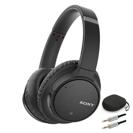 Sony WH-CH700N Wireless Noise Canceling Headphones (Black) with Case and Cable