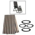 thumbnail image 6 of YWMJZEU recliner Replacement Fabric Waterproof gravity seat for Lounge Beach Patio Green Green Plaid+ Rope, 6 of 7