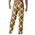 thumbnail image 4 of Dwelliawo Mens Pj Pants Matching Pjs Pants Comfy Pajama Pants Christmas Plaid Cute Bottoms Baggy Fleece Drawstring Sweatpants Army Green S, 4 of 6