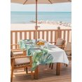 thumbnail image 2 of Outdoor Tablecloth with Umbrella Hole for Patio/Picnic/Party/Camping, Palm Leaves Waterproof Table Cloth Rectangle Table Cover Washable, Summer Watercolor Tropical Leaf Botanical Green (60"x 102"), 2 of 8