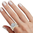 thumbnail image 2 of AFFY 5.14 Cttw Round White Natural Diamond Wedding Bridal Ring Set In 10k Two Tone Gold-Ring Size-7.5, 2 of 2