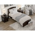 thumbnail image 3 of AFI Warren 14" Twin Wood Platform Bed Frame with Headboard and Footboard, Espresso, 3 of 10