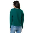 thumbnail image 3 of Lee Women's and Plus Crew Neck Cropped Waffle Knit Pullover Top, S-4X, 3 of 4