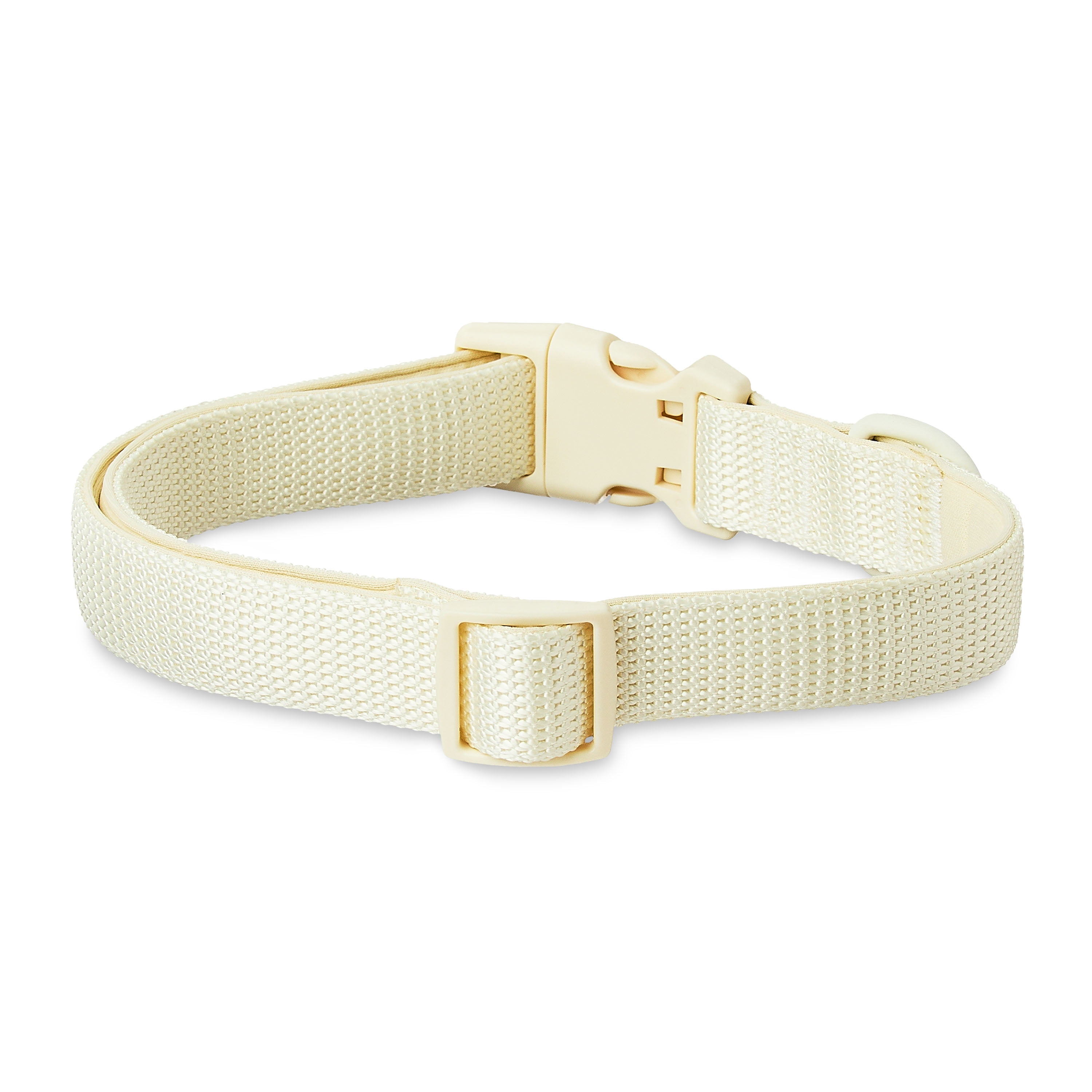 Vibrant Life Neoprene Cushioned Adjustable Dog Collar, Vanilla Cream, Large