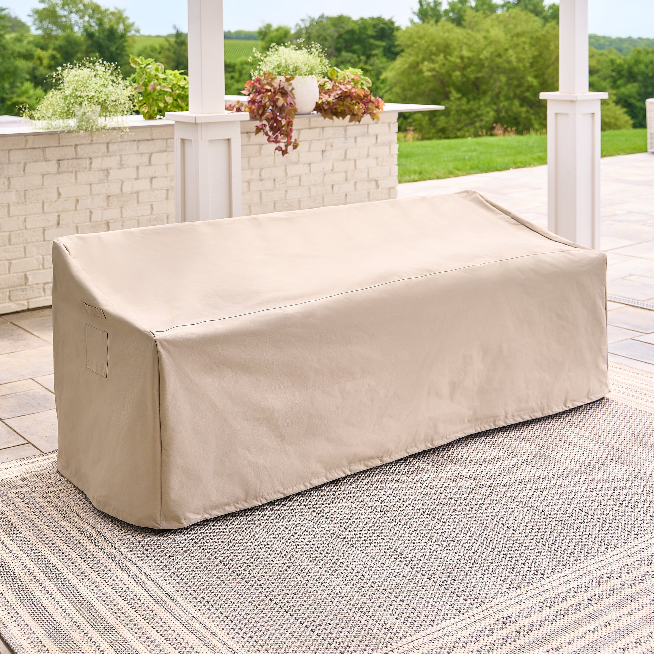Better Homes & Gardens Rockport Outdoor Wicker Sofa with Patio Cover, Brown