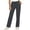 Gray, variant on Women's Solid Color Stretchy Straight Leg Scrub Pants Elastic Waist With Multi Cargo Side Pockets Soft Lightweight Fabric For Medical Nursing Workplace Uniform Bottoms Green M