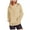 Khaki, variant on Sweatshirts for Women Y2k Fall Winter Loose Fit Hooded Long Sleeve Bell Cold Shoulder with Pocket Solid Color Leisure Cotton Tops Hoodies(Navy,XL)