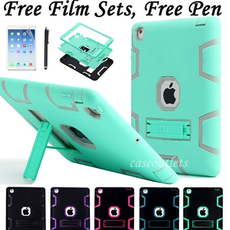 Shockproof Heavy Duty Rubber Hard Stand Case Cover For Apple iPad 2/3/4 iPad air /air2 iPad Mini Case