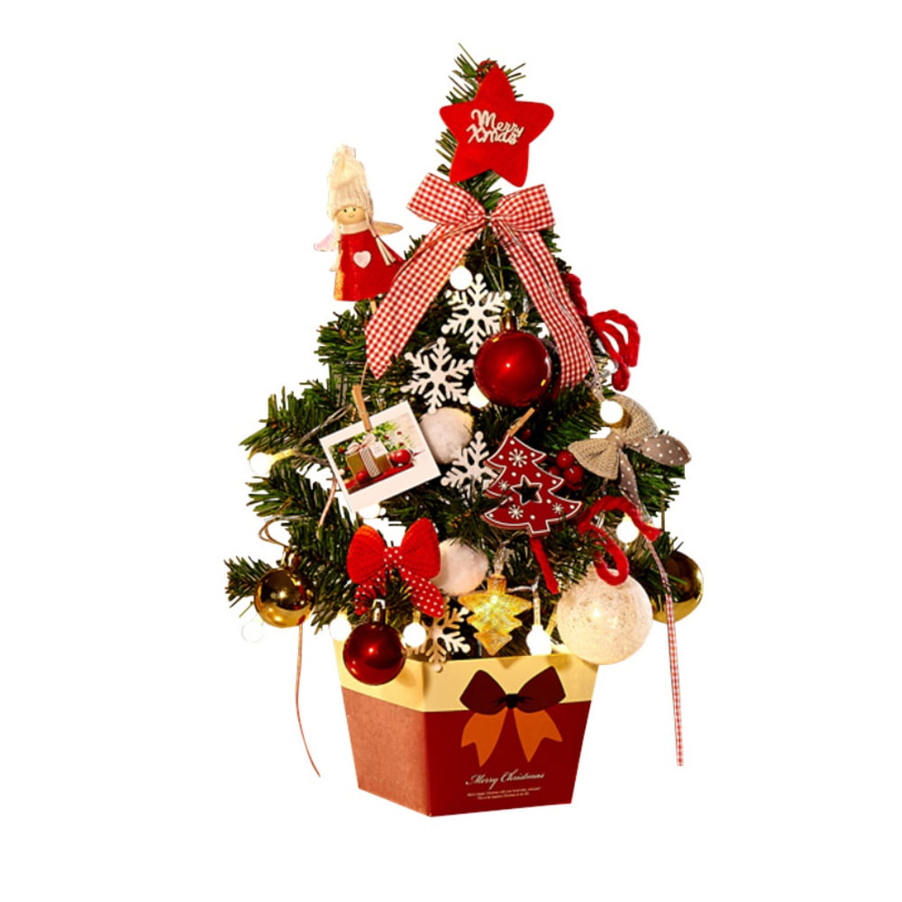 Wuffmeow Desktop Christmas Tree Artificial Mini Christmas Decoration