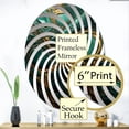 thumbnail image 3 of Designart "Revitalizing Malachite Essence I" Spiritual Stone Vortex Round Wall Mirror - Spiritual Oval Printed Decorative Mirror - Multiple Color Options, 3 of 5