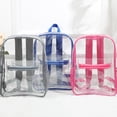 thumbnail image 4 of Clear Backpack, PVC Transparent Backpack Stadium Approved With Reinforced Strap School Bookbag For School, Workplace, Stadium, Travel, Security, Festival, 4 of 4