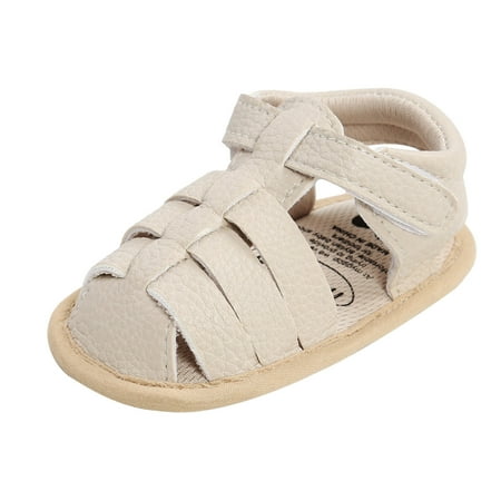 

QWERTYU Newborn Girl s Boy Outdoor Summer First Walkers Shoes Infant Baby Beach Slippers Soft Sole Sandals 0-12M 12