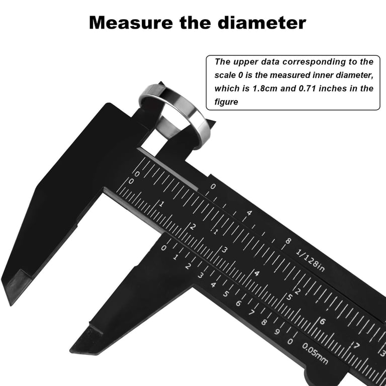 Pie Ruler Sliding Calipers VERNIER CALIPER STAINLESS Micrometer Measuring Tool ...