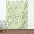 thumbnail image 4 of Botanical Fabric by the Yard, Abstract Illustration of Plantation Curlicue Style Peduncles, Decorative Upholstery Fabric for Sofas and Home Accents, Yellow Apple Green by Ambesonne, 4 of 5