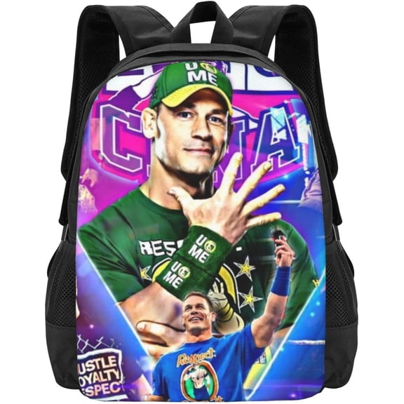 Wrestler John Cena Backpack Casual Large Capacity Laptop Schoolbag Wrestling Fans Birthday Gift