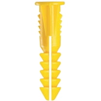 COBRA ANCHORS 185R Screw Anchor, #4-6 Thread, 7/8 in L, Polyethylene, 75 lb