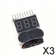 thumbnail image 1 of 3x 1-8S Módulo de Prueba de Batería Lipo Piezas de Repuesto RC 2 en 1 Zumbador de Alarma de Advertencia Fácil de Usar Alarma de Batería Lipo RC Detecc 3 piezas, 1 of 8