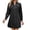 Black, variant on Sevevn Women's Stand Collar Button Down Denim Shirt Dress Long Sleeve Chest Patch Pocket Side Split Loose Casual Mini Jean Dress Dark Blue S