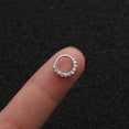 thumbnail image 5 of Ayyufe Pack Of 1 Women Cubic Zirconia Inlaid Hoop Nose Ring Huggie Earring Piercing, 5 of 7