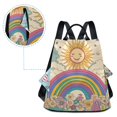 thumbnail image 5 of FORMRS Women's Travel Backpack Purse Anti-Theft Hidden Pockets Casual Shoulder Bag, Beige Rainbow, 5 of 7