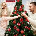 thumbnail image 4 of 48 Piezas 4cm Becerro de Navidad, Bola irrompible Adorno de árbol de Navidad, Bola galvanizada brillante de plástico, Colgante de árbol de Navidad Decoración colgante de Navidad Rojo Verde, 4 of 5