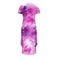 thumbnail image 5 of RYDCOT Women's Summer Casual Loose Short Sleeve Tie-Dye Long T Shirt Dress Asymmetrical Hem Beach Sundress Travel Vacation Dress 2024&nbsp;Clearance Purple, 5 of 6