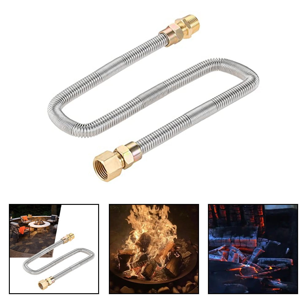 Arkzeo Propane Fire Corrugated Hose Tube 24" Corrugated Hose Gas Line For Fireplace