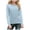 Light Blue, variant on idosla Boys Ribbed Long Sleeve Shirts Kids Casual Crewneck Solid Tops Tees 5-14 Years (Navy, 3-4 Years)