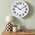 thumbnail image 2 of REGALWOVEN Silent Non-Ticking Modern Battery Operated Wall Clock for Kitchen and Living Room White-2 12 Inch, 2 of 6