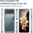 thumbnail image 2 of Crystal Clear Case for Samsung Galaxy Z Flip 4 5G 2022,Slim Thin Soft TPU Bumper & Hard PC Back Shockproof Scratch Resistant Protective Phone Case for Samsung Galaxy Z Flip 4 5G (Clear), 2 of 8