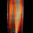 thumbnail image 2 of The Ribbon People Orange and Blue Woven Narrow Plaid Wired Craft Ribbon 0.5" x 44 Yards, 2 of 2