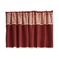 thumbnail image 2 of Polyester Rideaux en Rideau en Dentelle de Noël Occultant Rideau de Douche Court Brodé Décoration de Vitrine de Café pour les Fêtes Rouge Polyester 91x66cm 1Pcs Rkxzt, 2 of 6