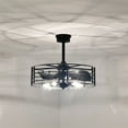 thumbnail image 5 of Uli 24 in. 5-Light Indoor Matte Black and Chrome Finish Ceiling Fan with Light Kit, 5 of 5